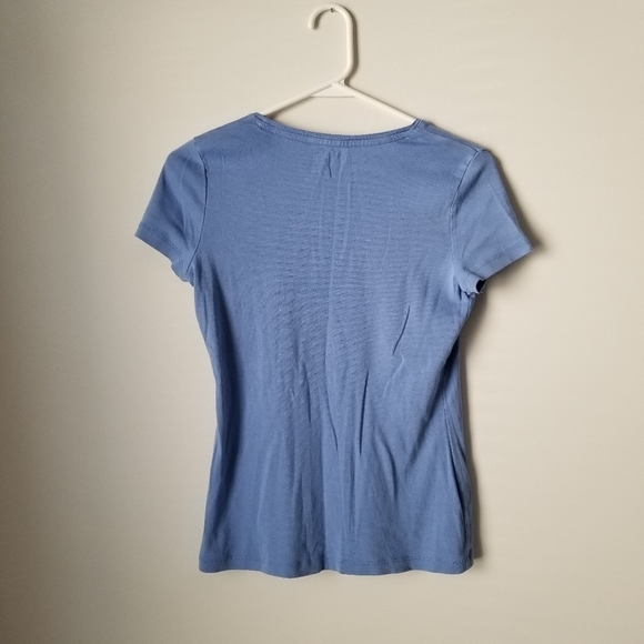 The Talbots Tee 2 Piece Bundle Coral & Blue Petite - Picture 4 of 9